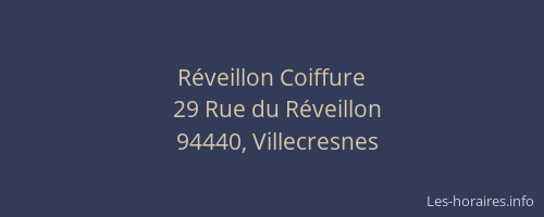 R&eacute;veillon Coiffure