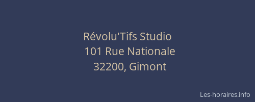 R&eacute;volu'Tifs Studio