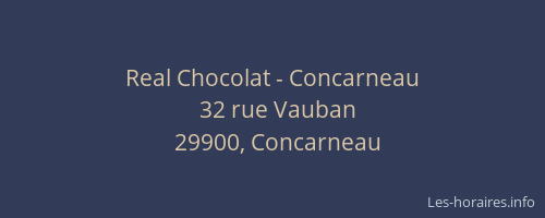 Real Chocolat - Concarneau