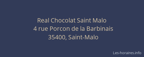 Real Chocolat Saint Malo