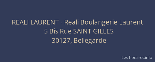 REALI LAURENT - Reali Boulangerie Laurent