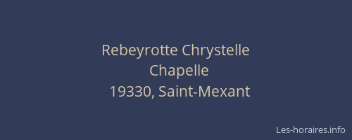 Rebeyrotte Chrystelle