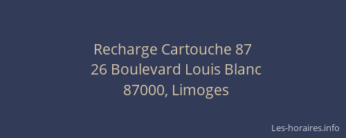 Recharge Cartouche 87