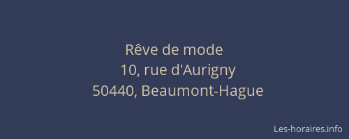 R&ecirc;ve de mode