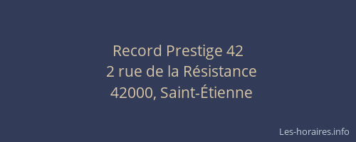 Record Prestige 42