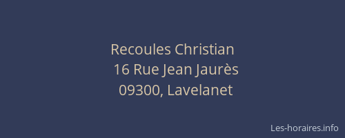 Recoules Christian