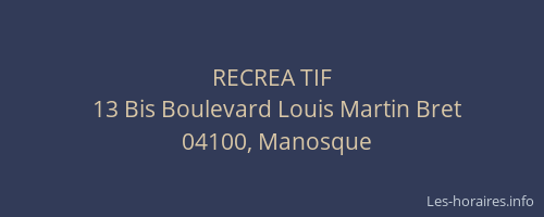 RECREA TIF