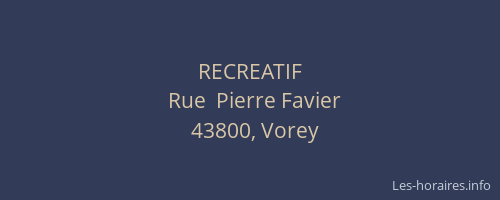 RECREATIF