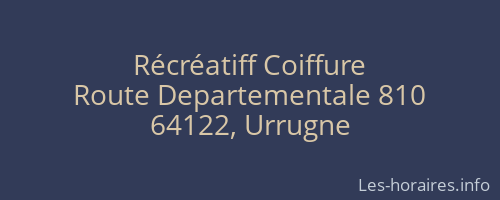 Récréatiff Coiffure