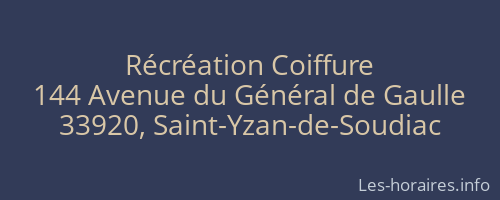 Récréation Coiffure
