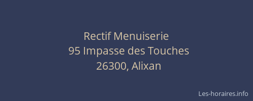 Rectif Menuiserie