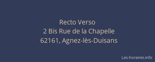 Recto Verso