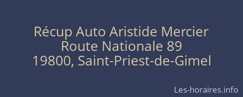 Récup Auto Aristide Mercier