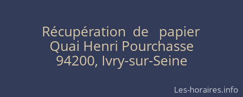 Récupération  de   papier