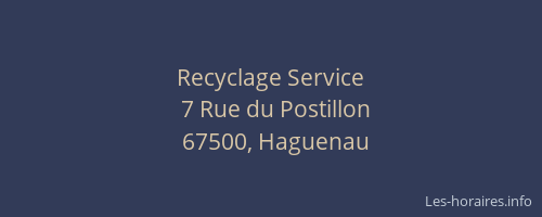 Recyclage Service