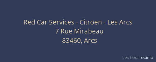 Red Car Services - Citroen - Les Arcs