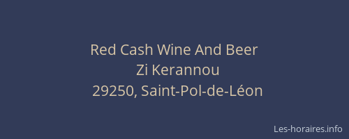 Red Cash Wine And Beer