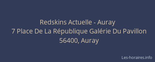 Redskins Actuelle - Auray