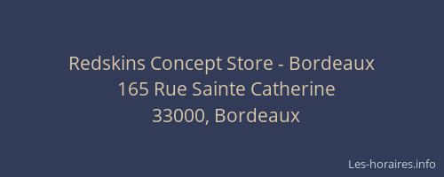 Redskins Concept Store - Bordeaux