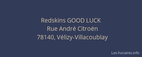 Redskins GOOD LUCK