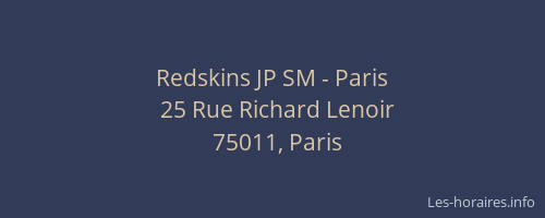 Redskins JP SM - Paris