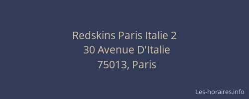 Redskins Paris Italie 2