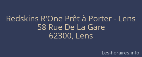 Redskins R'One Prêt à Porter - Lens