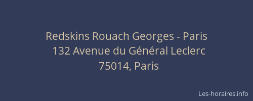 Redskins Rouach Georges - Paris