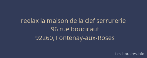 reelax la maison de la clef serrurerie