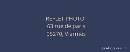 REFLET PHOTO