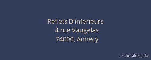 Reflets D'interieurs