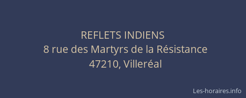 REFLETS INDIENS