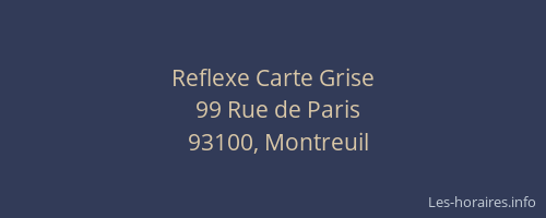 Reflexe Carte Grise