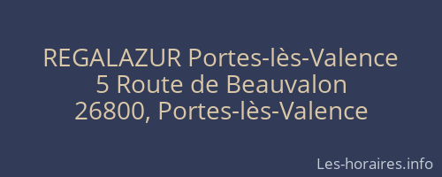 REGALAZUR Portes-lès-Valence