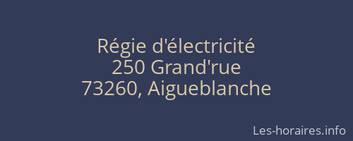 Régie d'électricité
