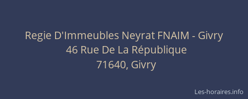 Regie D'Immeubles Neyrat FNAIM - Givry