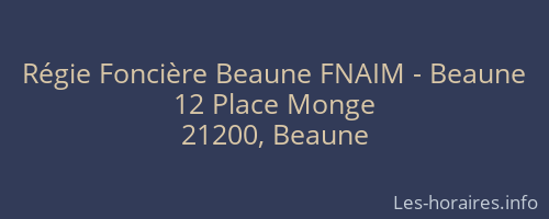Régie Foncière Beaune FNAIM - Beaune