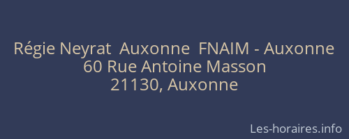 Régie Neyrat  Auxonne  FNAIM - Auxonne