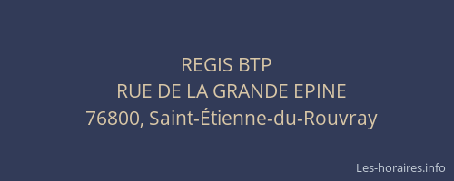 REGIS BTP
