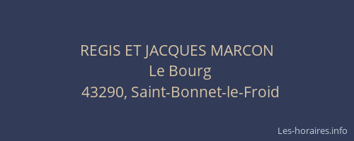 REGIS ET JACQUES MARCON