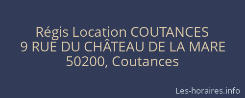 Régis Location COUTANCES