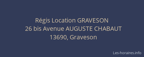 Régis Location GRAVESON