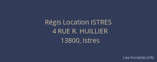 Régis Location ISTRES
