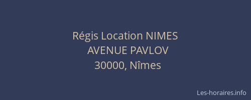 Régis Location NIMES