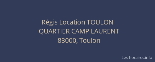 Régis Location TOULON