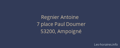 Regnier Antoine