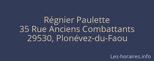 Régnier Paulette
