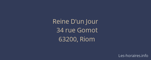 Reine D'un Jour