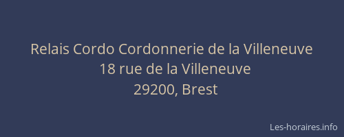 Relais Cordo Cordonnerie de la Villeneuve