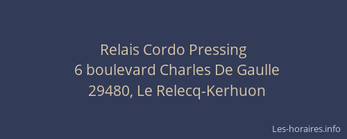 Relais Cordo Pressing